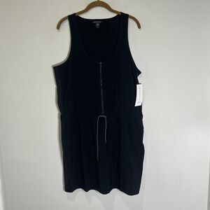 Athleta Dress Women’s 14 Black Expedition Skort Mini Zip Front Drawstring Shorts